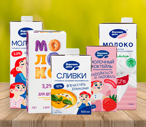 Настоящее молоко "ХОРОШЕЕ ДЕЛО". Проверенное качество от поля до прилавка 