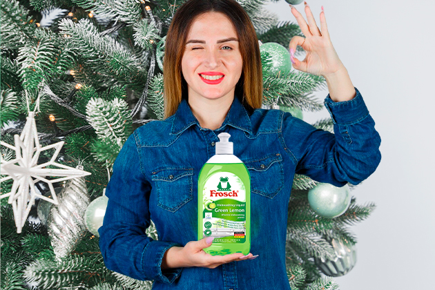 Специальная акция в unline.kz: получайте экологичное средство для мытья посуды Frosch в подарок к заказу