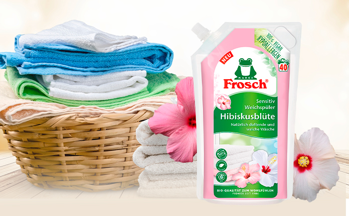 Ополаскиватель для белья Frosch с экстрактом гибискуса. НОВИНКА Ополаскиватель для белья Frosch с экстрактом гибискуса. НОВИНКА