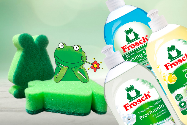 Сделай мытье посуды веселее с Frosch и unline.kz! 