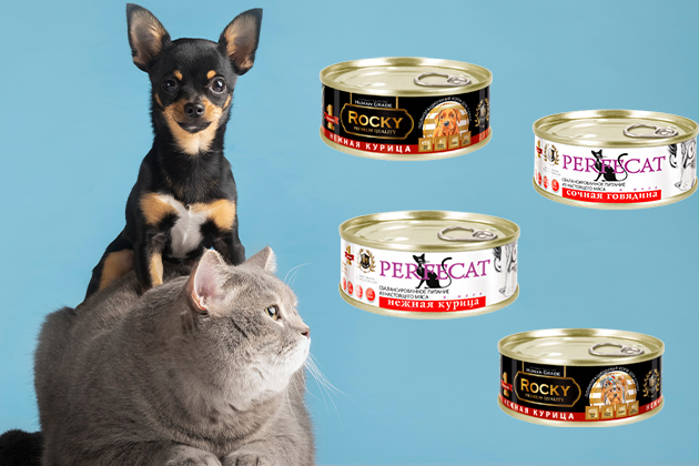 Скидка 30% на корма PERFECAT и ROCKY в unline.kz