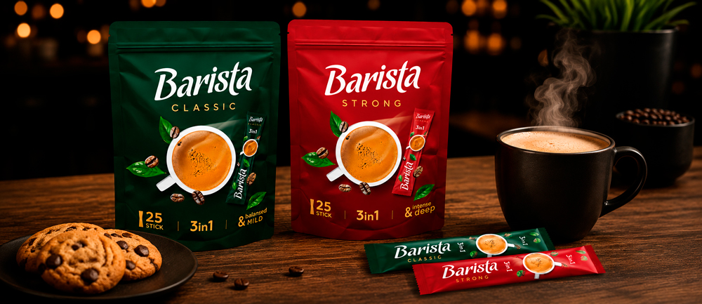 Новинка на unline.kz: растворимый кофе 3в1 Barista Classic и Strong Новинка на unline.kz: растворимый кофе 3в1 Barista Classic и Strong