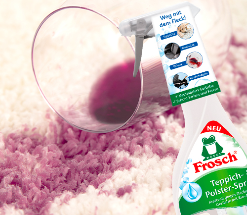 Пенный пятновыводитель для ковров и обивки Frosch 500 мл — новинка в Казахстане