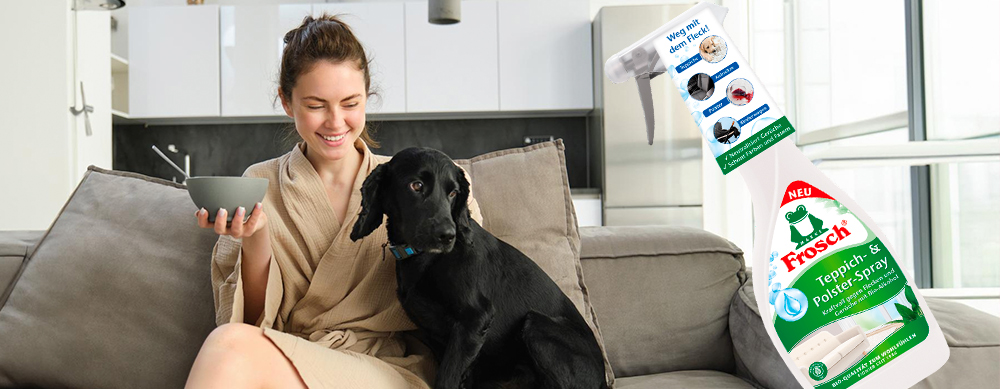 Пенный пятновыводитель для ковров и обивки Frosch 500 мл — новинка в Казахстане Пенный пятновыводитель для ковров и обивки Frosch 500 мл — новинка в Казахстане