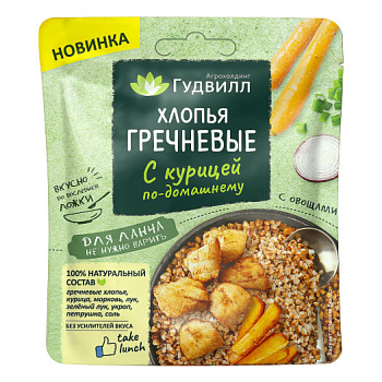 Каша Гречневые хлопья 0,04 курица с овощами
