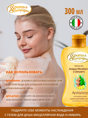 Гель для душа Имбирь 300мл Spuma di Sciampagna
