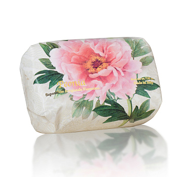 Мыло натуральное туалетное с ароматом Пиона 200г SAF