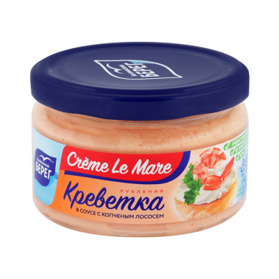 Балтийский берег Паста Сreme Le Mare креветка в соусе с копченым лососем. 0,165 кг