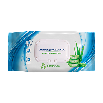 Туалетная бумага влажная для всей семьи 80шт BioCos