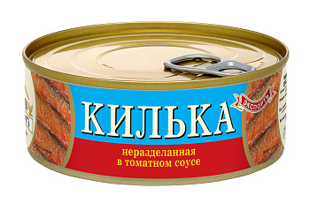 Килька Каспийская в томатном соусе 240гр жб ключ Рыбный Стандарт