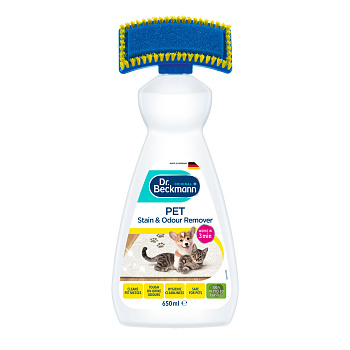 Пятновыводитель для ковров с щеткой от следов домашних питомцев 650мл Dr.Beckmann