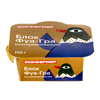 Фуа-гра Блок из утиной печени 110гр Ламистер Экофермер