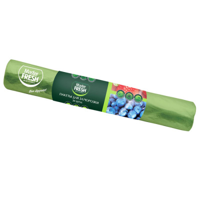 Master Fresh Пакеты для заморозки с принтом глянцевые 30шт салатовые