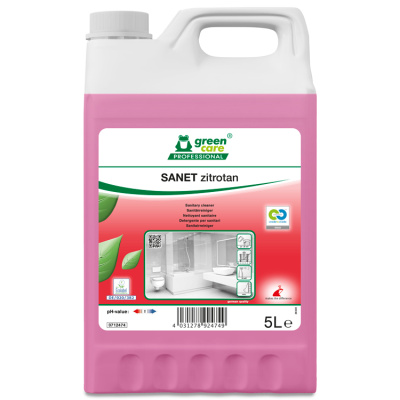 Средство для уборки кислотостойких поверхностях в санитарной зоне 5000мл Sanet zitrotan Green Care
