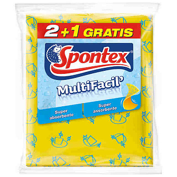Тряпка универсальная Multi facil 2+1шт Spontex