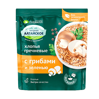 Каша Гречневые хлопья 0,04 грибы