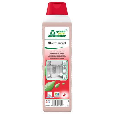 Средство для уборки санитарных зон и удаления известкового налета 1000мл Sanet perfect Green Care