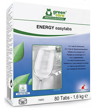Таблетки для автоматических полупрофессиональных посудомоечных машин 4 в 1, 80шт Green Care