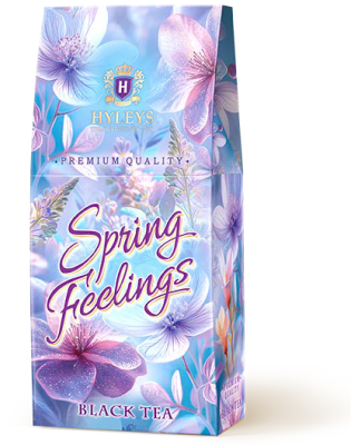 Чай чёрный СПРИНГ ФИЛЛИНГС синий фон 50гр картон упак Hyleys 3 вида Дизайна