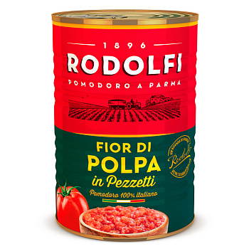 Томаты очищенные мелко нарезанные 400гр жб Rodolfi