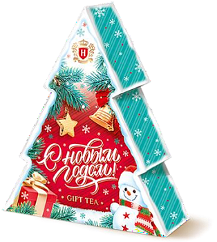 Чай черный Новогодний Ёлочка 45гр Hyleys бирюзовый бок