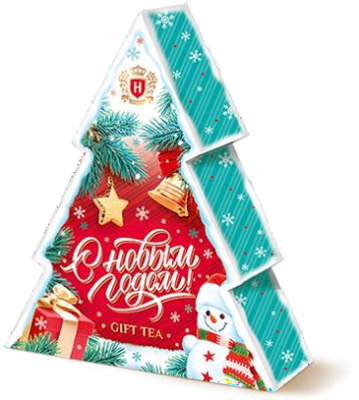Чай черный Новогодний Ёлочка 45гр Hyleys бирюзовый бок
