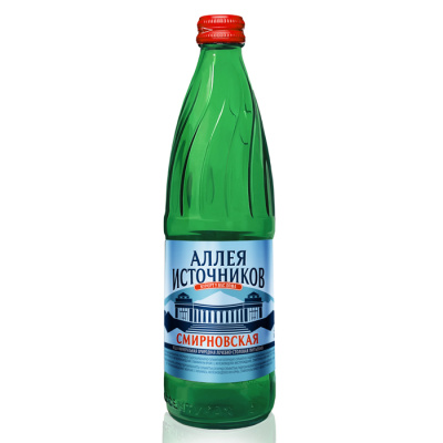 Минеральна вода Смирновская 500 мл стекло Аллея Источников
