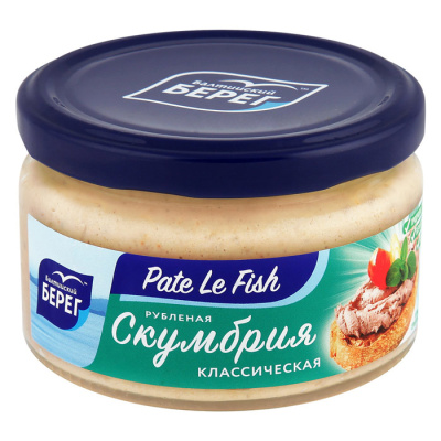 Балтийский берег Скумбрия рубленая классическая, стекло 0,180 кг