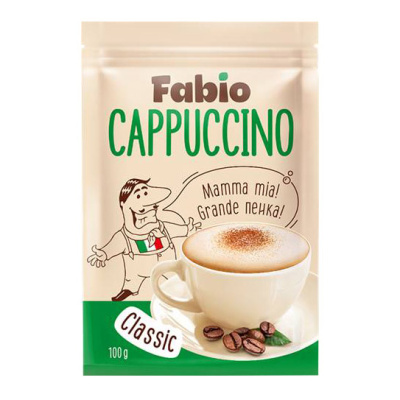 Barista Напиток кофейный растворимый Fabio  «Cappuccino Classic», 100 г