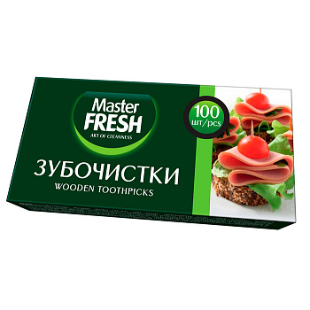 Зубочистки банка 100шт Master Fresh