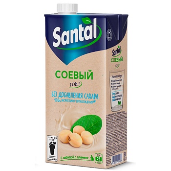 Растительный напиток SANTAL Соевый 1л