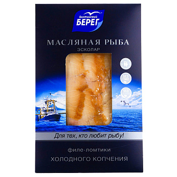 Балтийский берег Эсколар (маслная рыба) ломтики х/к 0,1 кг