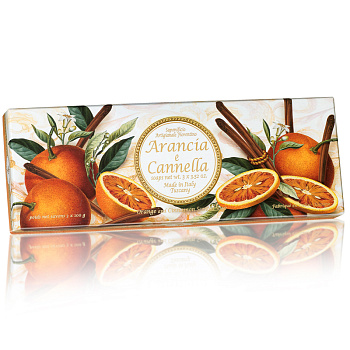 Набор натурального мыла с ароматом Апельсин и Корица 3шт х 100г SAF