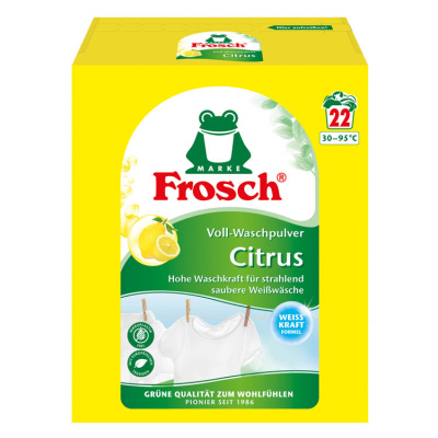 Порошок для стирки белого белья концентрированный Цитрус 1,45кг Frosch