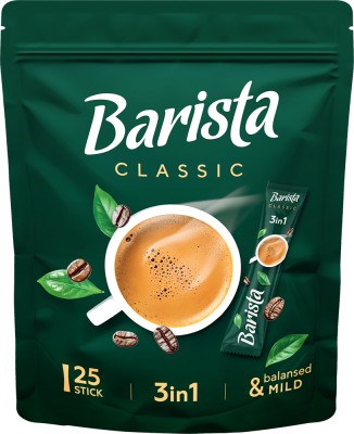 Кофе растворимый 3в1 Barista CLASSIC ПАКЕТ 25шт в упак