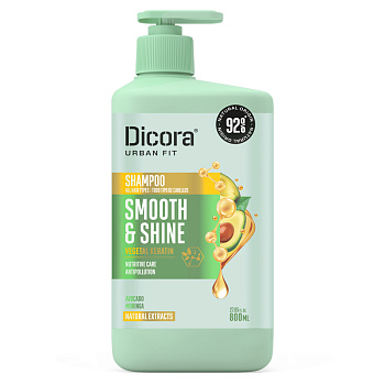Шампунь для всех типов волос с экстрактом Авокадо Smooth & Shine 800мл Dicora Urban Fit
