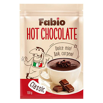 Barista Напиток кофейный растворимый Fabio  «Classic Горячий шоколад», 100 г