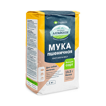 Мука высший сорт 1кг Гудвилл