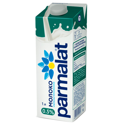 Молоко ультрапастеризованное 0 5% 1л тетраЭдж Parmalat