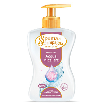 Гелевое мицелярное мыло для рук и лица 400мл Spuma di Sciampagna