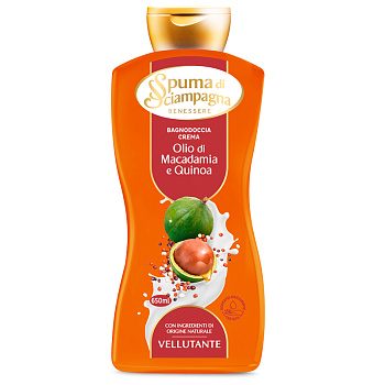 Крем для ванны и душа Макадамия и Киноа 650мл Spuma di Sciampagna