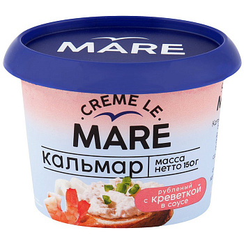 Балтийский берег Кальмар рубленый с креветкой в соусе 0,15 кг