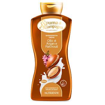 Крем для ванны и душа Аргана и Пачули 650мл Spuma di Sciampagna