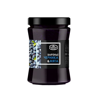 САВА Черничное с мятой варенье Домашнее, банка, 300 гр