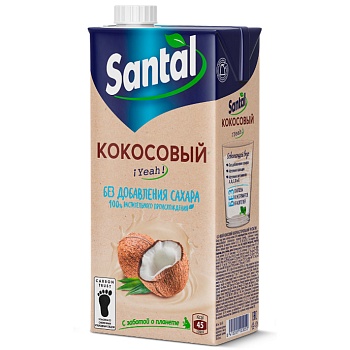 Растительный напиток SANTAL Кокос 1л