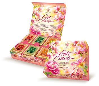 Чай Подарочный набор Цветы Ассорти розовый 24пак х 2гр картон упак Hyleys