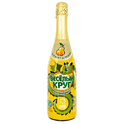 Шампанское детское груша-дюшес 750мл стекло Веселый круг