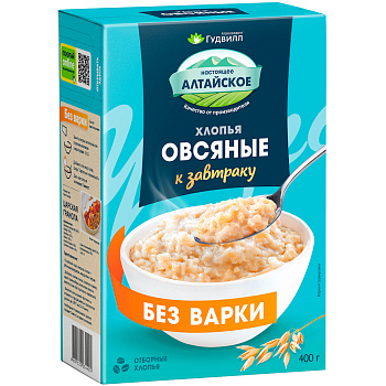 Овсяные хлопья не треб/вар 0,4 Экстра У-К