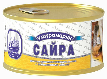 Сайра натуральная тихоокеанская НДМ 240гр жб ключ EXTRA УЛЬТРАМАРИН