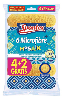 Тряпка из микрофибры Multipurpose mosaik 6шт Spontex